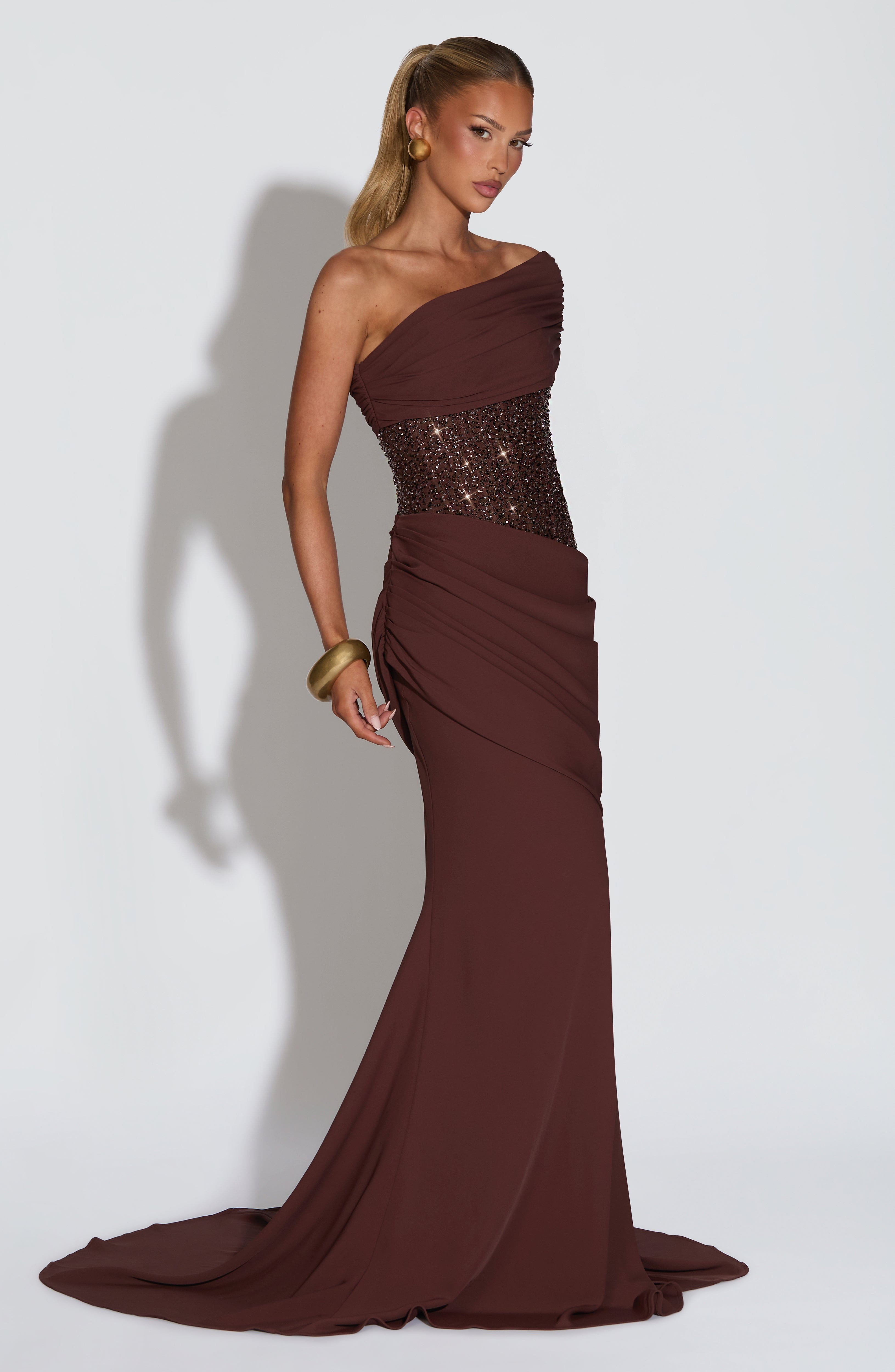 Ellora Gown - Plum Brown
