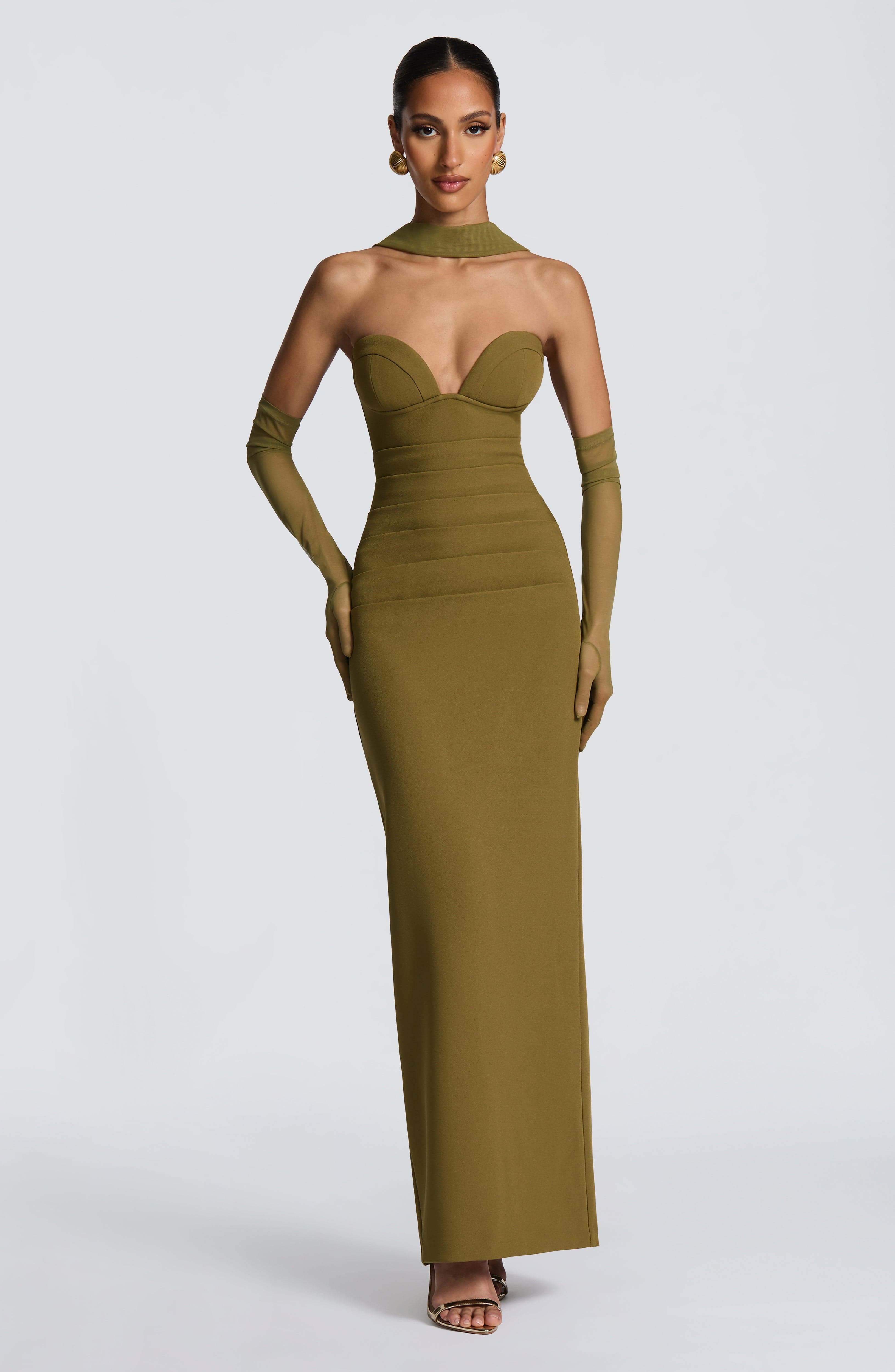 Lindsey Maxi Dress - Deep Olive