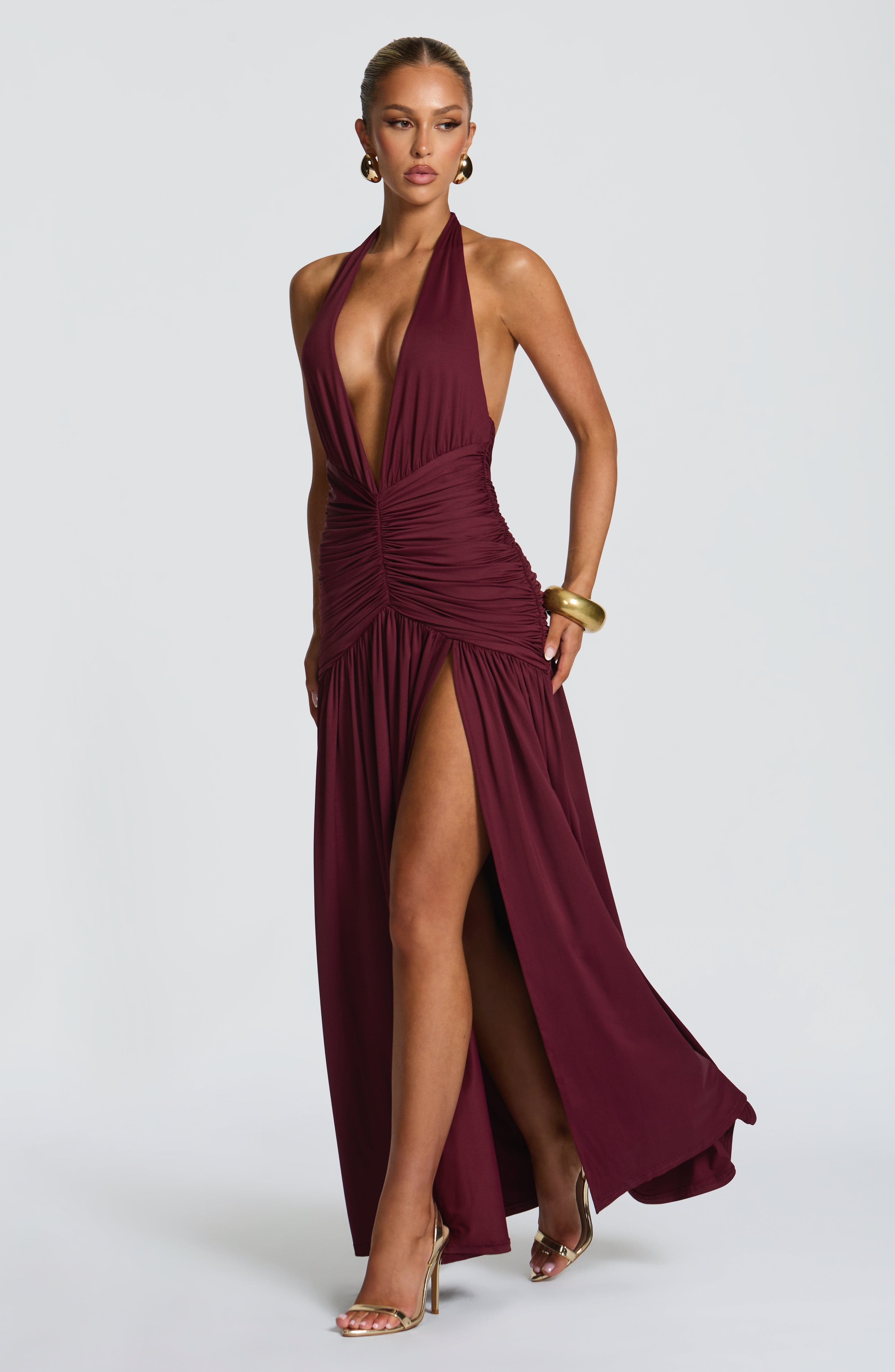 Melania Maxi Dress - Cherry Lacquer