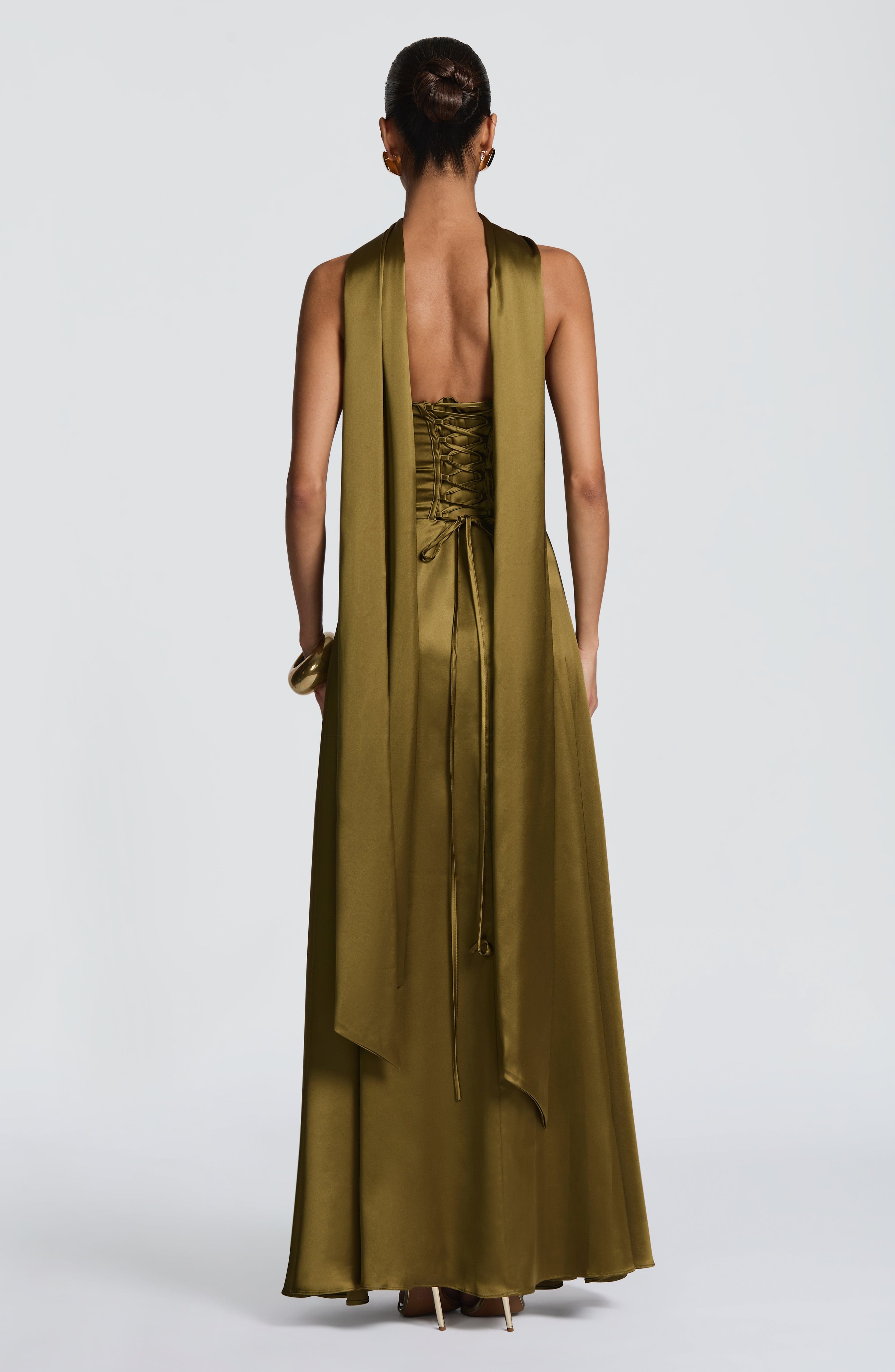 Morven Maxi Dress - Deep Olive