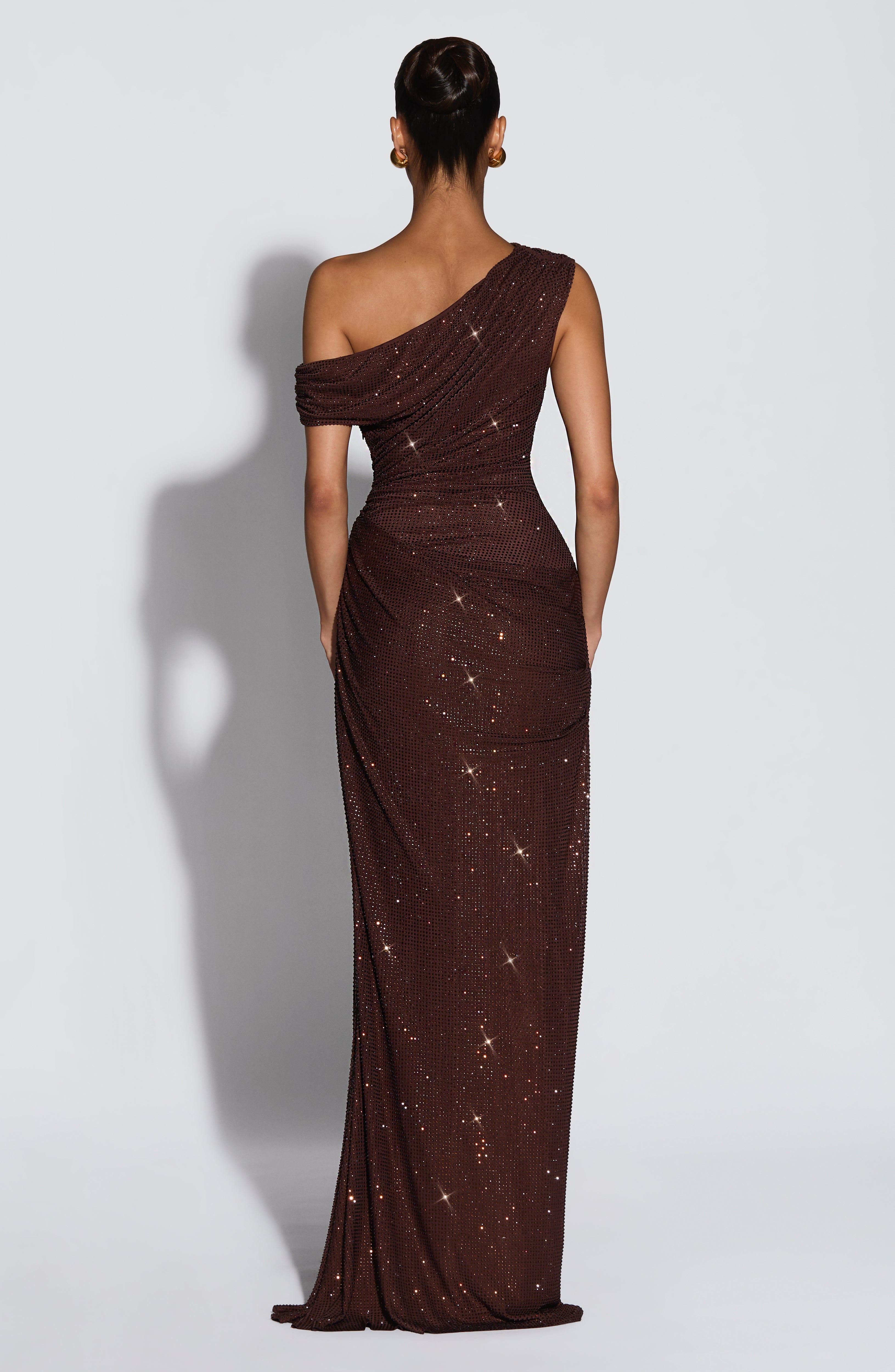 Ottilie Maxi Dress - Plum Brown