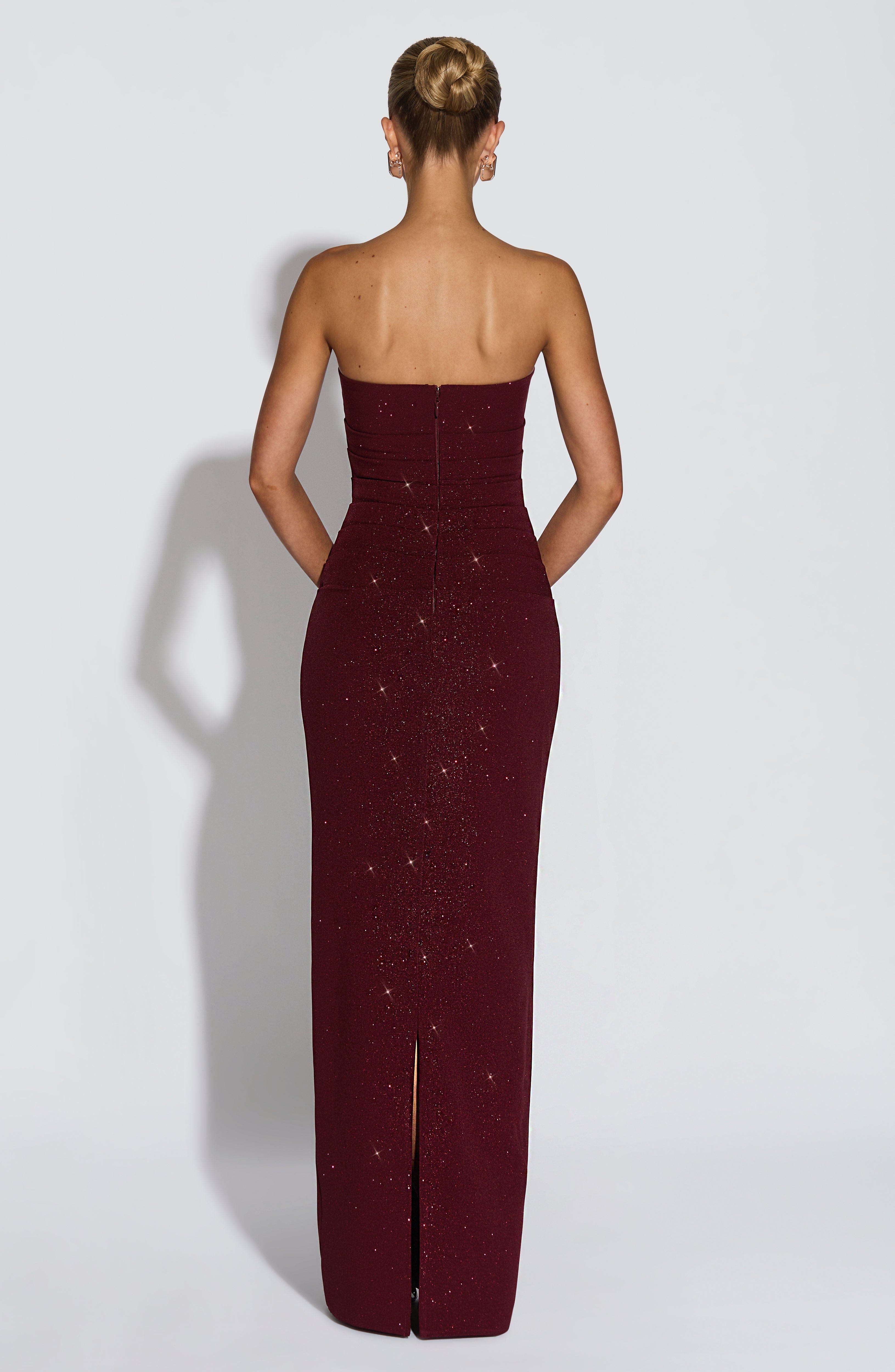 Pandra Maxi Dress - Wine Sparkle