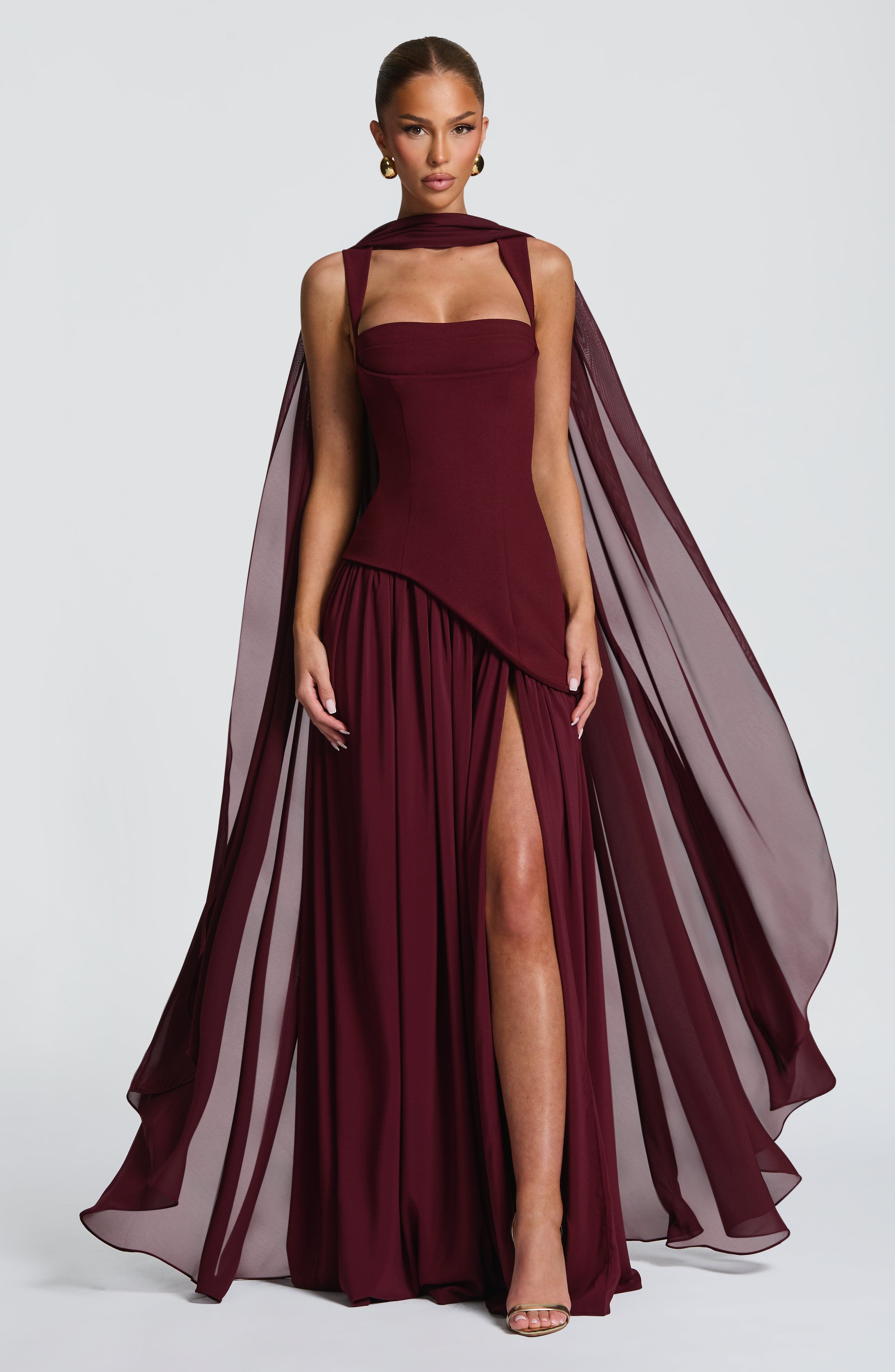 Tullulah Maxi Dress - Cherry Lacquer