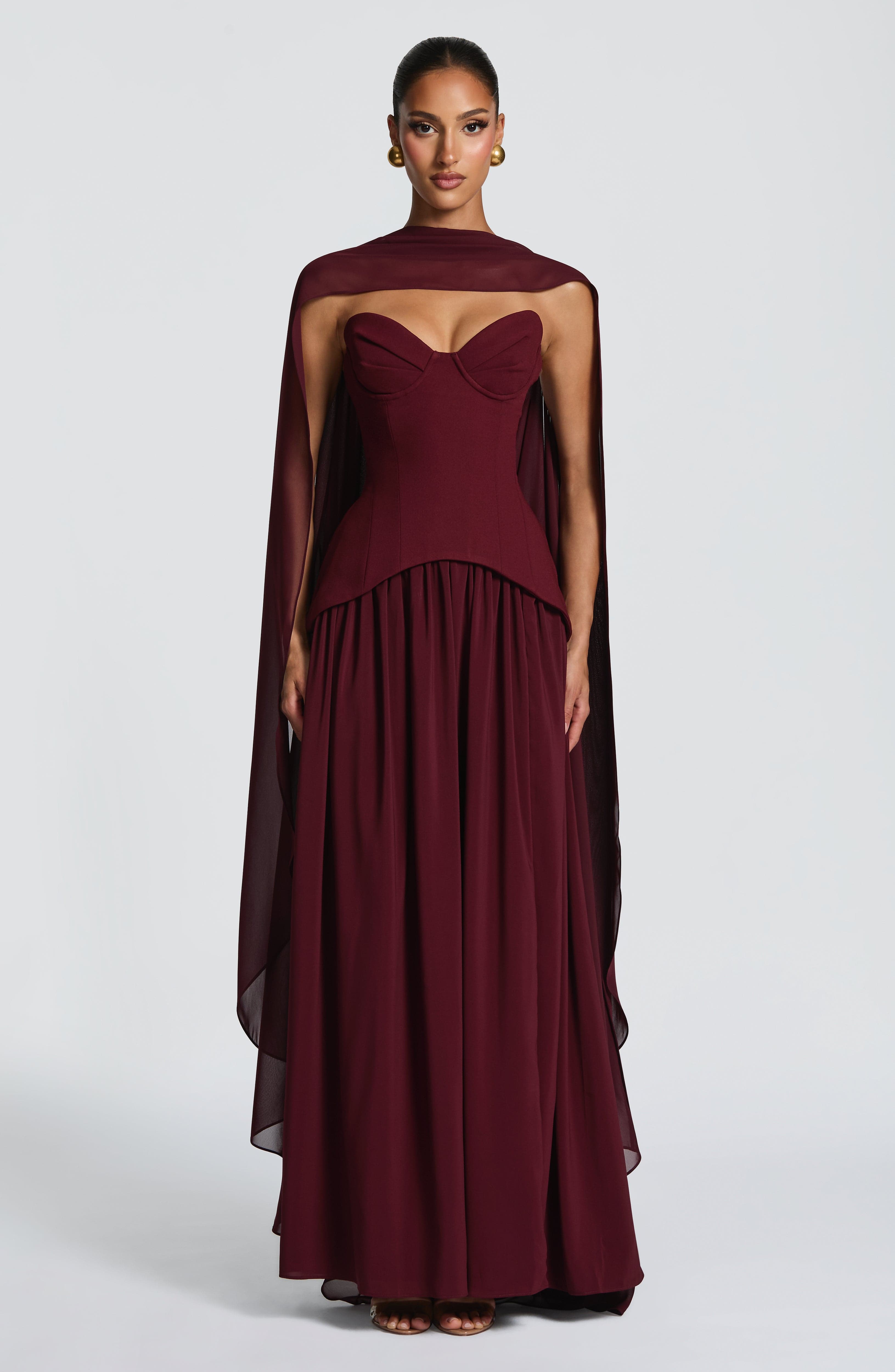 Vietta Maxi Dress - Cherry Lacquer