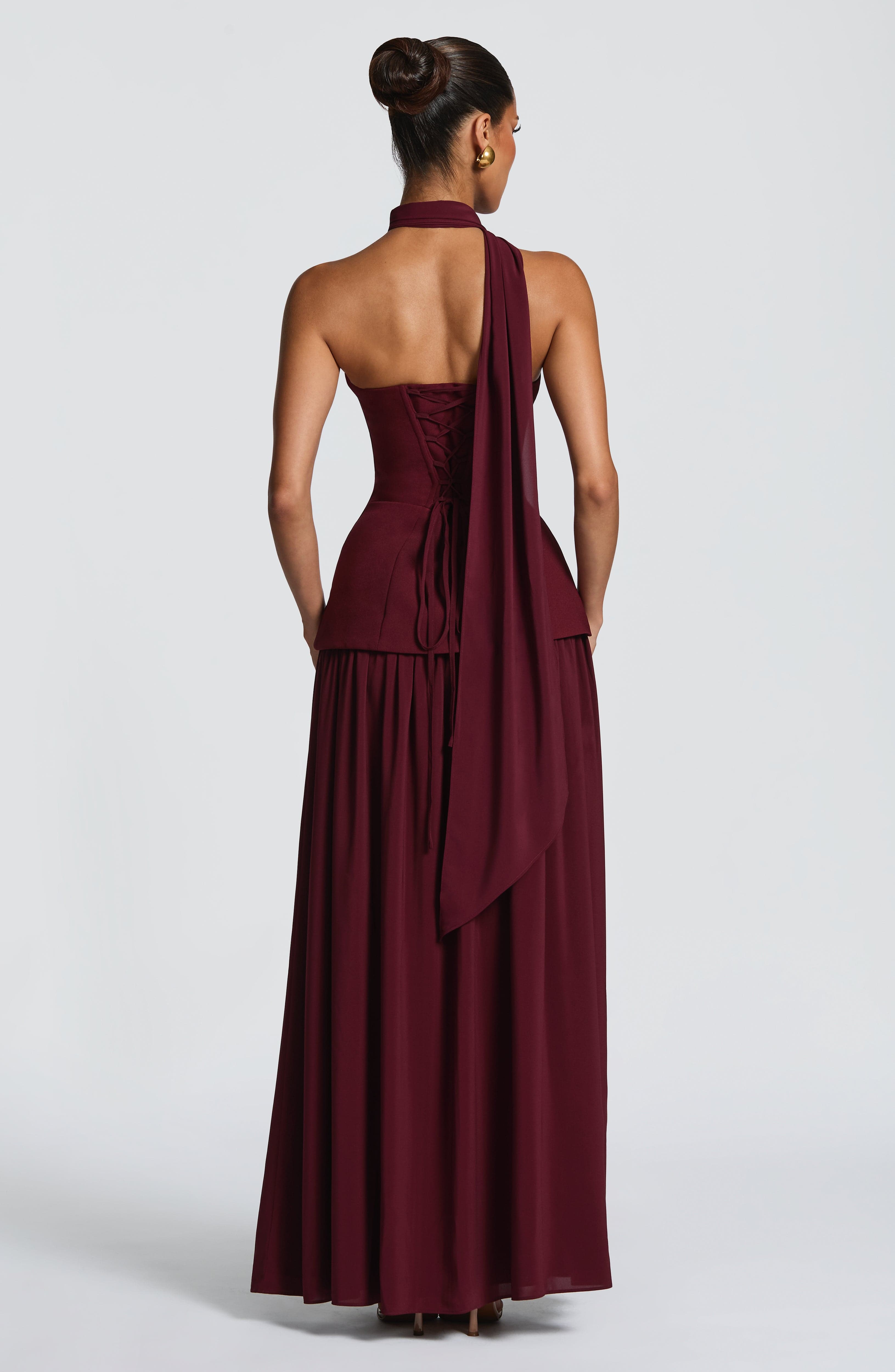 Vietta Maxi Dress - Cherry Lacquer