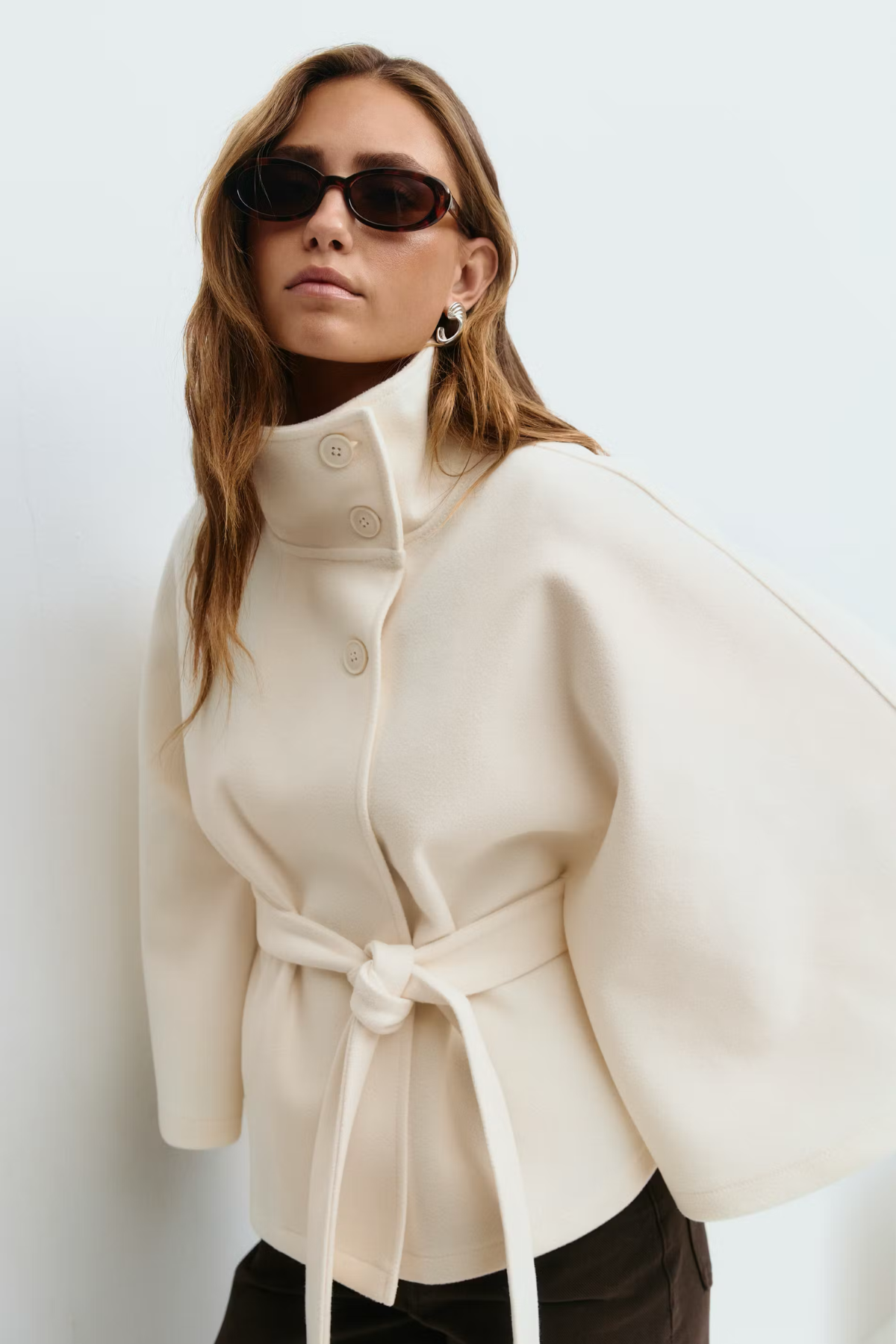 LUNIVA | Belt Cape Jacket